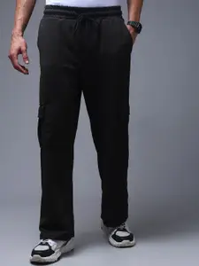 MADSTO Men Baggy-Fit Mid-Rise Track Pants