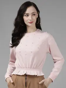 The Roadster Lifestyle Co. Women Cotton Round Neck Sweatshirt