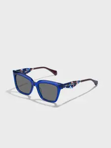 SAM & MARSHALL VESPER Women Cateye Sunglasses VESPER_BLUE_TEXTURED_2998