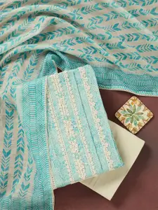 Koskii Floral Printed Unstitched Dress Material