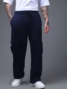 MADSTO Men Baggy-Fit Mid-Rise Track Pants