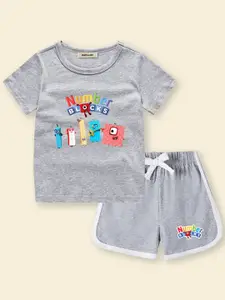 INCLUD Boys Graphic Printed T-shirt with Shorts