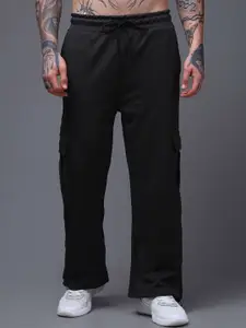 MADSTO Men Baggy-Fit Mid-Rise Track Pants