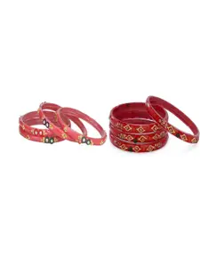 SOMIL Women Set of 2 Traditional Glass Bangles