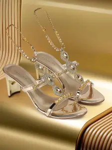 Metro Embellished Block Heel Sandals