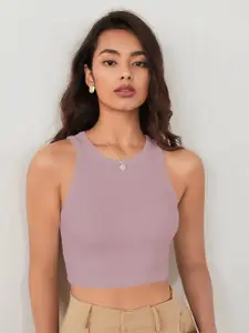 TOOCHKI Women Ribbed Tank Crop Top