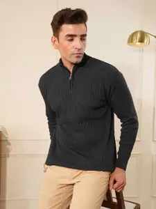 Kvetoo Men Wool High Neck Zipper Sweater