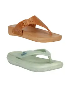 RIFOF Women Brown Flip Flops