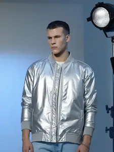 Snitch Stars Within Relaxed Fit Metallic Bomber Jacket