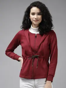 The Roadster Lifestyle Co. Women Cotton Hooded Sweatshirt