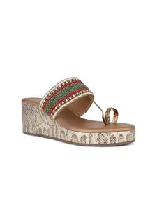 Inc 5 Embroidered Wedge Sandals