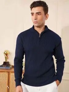 KVETOO Men Ribbed Pullover