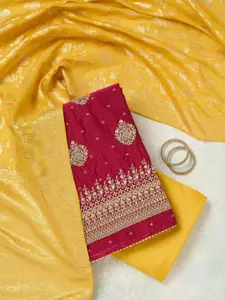 Koskii Floral Embroidered Unstitched Dress Material