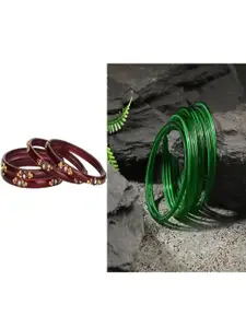 Somil Set of 16 Women Glass Bangle