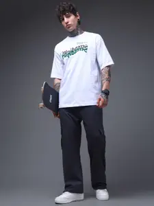 MADSTO Men Baggy-Fit Mid-Rise Track Pants