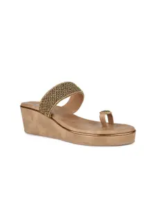 Inc 5 Women Ethnic Embellished Wedge Heels Sandals