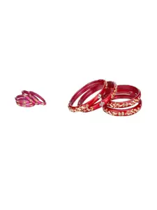 SOMIL Women Set of 2 Traditional Glass Bangles