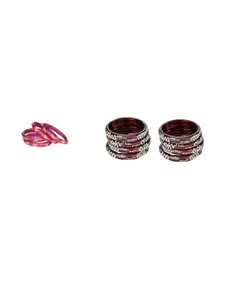Somil Elegant Women Multi Pack Of 12 Handmade Traditional Glass Bangle Set