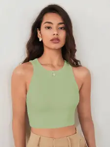 TOOCHKI Women Ribbed Tank Crop Top
