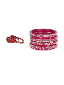 Somil Elegant Combo Glass Bangle Set of  2