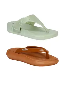 RIFOF Women Green Flip Flops