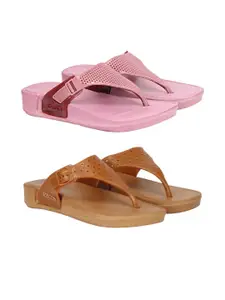 RIFOF Women Pink Flip Flops