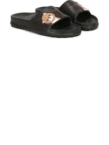 RIFOF Women Black Flip Flops