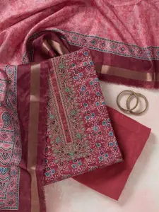 Koskii Floral Printed Unstitched Dress Material