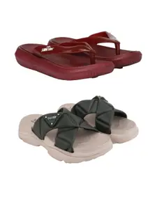 RIFOF Women Green Flip Flops