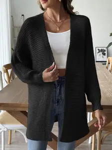 bebe Ribbed Longline Front-Open Sweaters