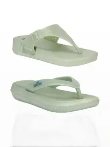 RIFOF Women Green Flip Flops