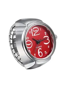 DIVASTRI Sliver Plated Stretchable Finger Ring Watch