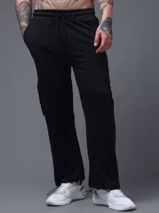 MADSTO Men Baggy-Fit Mid-Rise Track Pants