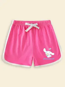 INCLUD Girls Graphic Printed Mid-Rise Regular Shorts