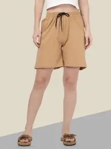 Kryptic Women Pure Cotton Mid-Rise Lounge Shorts