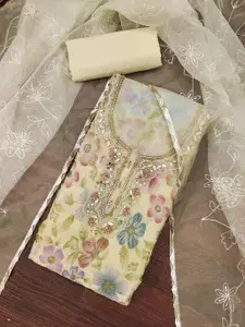 Maroosh Floral Unstitched Dress Material