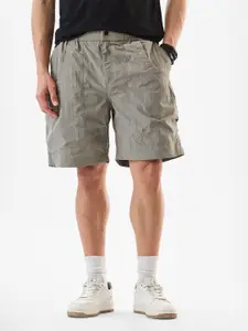 Snitch Men Relaxed Fit Mid-Rise Nylon Shorts