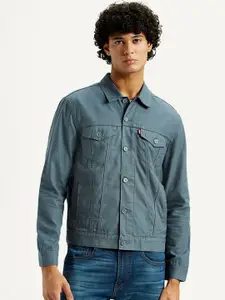 Levis Spread Collar Open Front Trucker Jacket