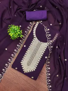 Maroosh Embroidered Thread Work Silk Georgette Unstitched Dress Material