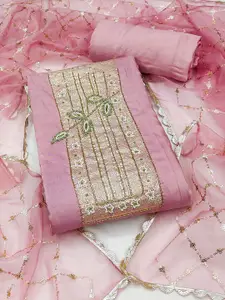 Maroosh Women Embellished Pure Cotton Unstitched Dress Material