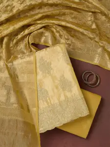 Koskii Women Ethnic Motifs Embroidered Tissue Unstitched Dress Material