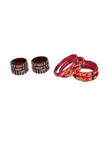 SOMIL Women Set of 2 Traditional Glass Bangles