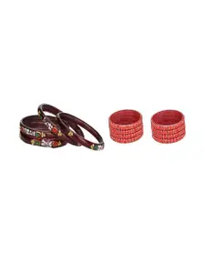SOMIL Set Of 2 Women Maroon Bangle