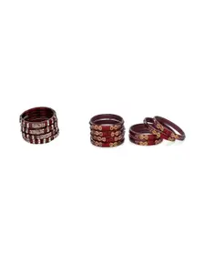 Somil Combo Glass Bangles For Women | Traditional Bangles Set | Daily, Festive & Party, Combo Of 2 Set, Maroon