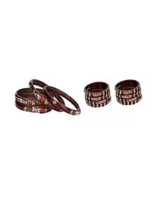 SOMIL Women Set of 2 Traditional Glass Bangles