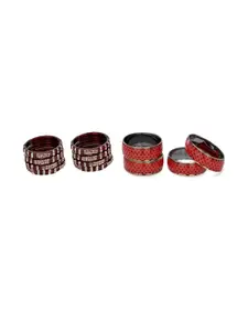 Somil Combo Glass Bangles For Women | Traditional Bangles Set | Daily, Festive & Party, Combo Of 2 Set, Maroon, Red