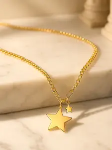 Rubans Stainless Steel 18K Gold-Plated Minimal Necklace