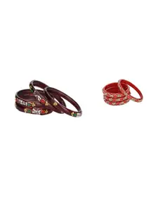 Somil Combo Of 2 Set Handmade Glass Bangles