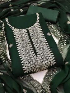 Maroosh Floral Embroidered Thread Work Unstitched Dress Material