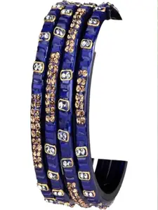 Somil Combo Glass Bangles For Women | Traditional Bangles Set | Daily, Festive & Party, Combo Of 2 Set, Blue, Yellow